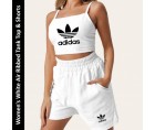 Women's White Air Ribbed Tank Top & Shorts